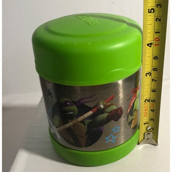 Teenage Mutant Ninja Turtles Thermos Food Jar Green Stainless Steel TMNT Lunch - Picture 9 of 9